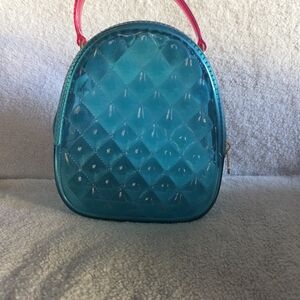 Transparent Blue Quilted Women's Bag